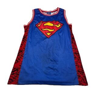 DC Comics Superman Mens Basketball Jersey Tank Top Size L #00 Rare Variant